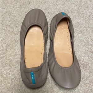 Tieks taupe leather ballet flats